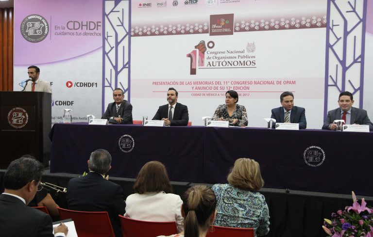 Presentación de las Memorias del 11° Congreso Nacional de Organismos Públicos Autónomos de México.