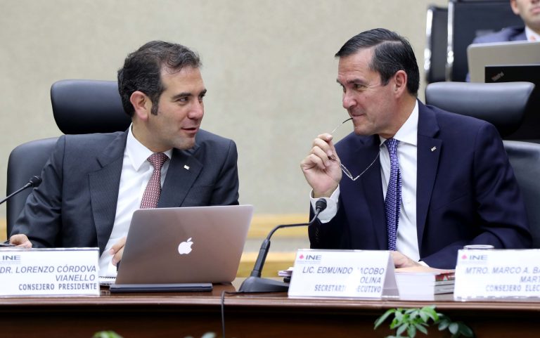 Consejero Presidente Lorenzo Córdova Vianello y Edmundo Jacobo Molina Secretario Ejecutivo.