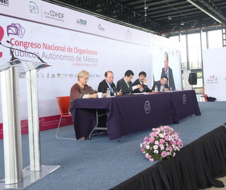 Marco Antonio Baños Martínez, Consejero Electoral del INE en el 12° Congreso Nacional de Organismos Públicos Autónomos de México.