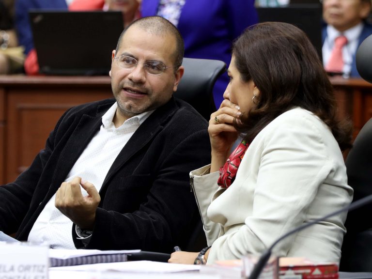 Consejero Electoral Roberto Ruiz Saldaña y Consejera Electoral Beatriz Claudia Zavala Pérez.