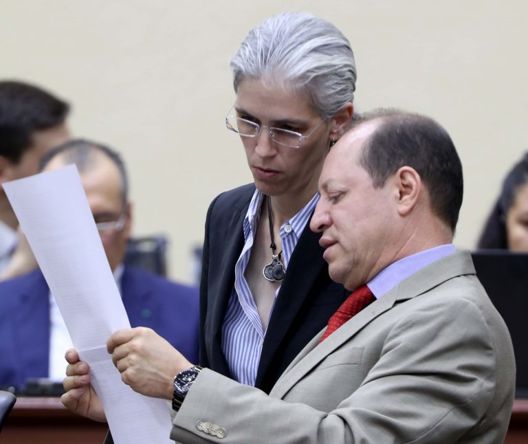 Pamela San Martín Ríos y Valles y Marco Antonio Baños Consejera y Consejero Electorales.