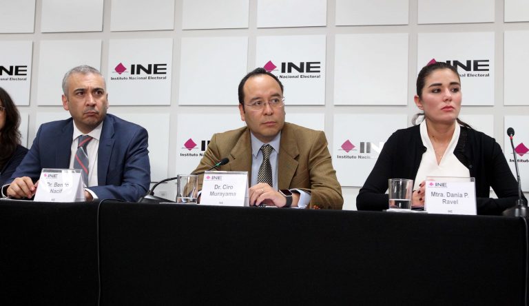 Benito Nacif Hernández, Ciro Murayama Rendón y  Dania Ravel Cuevas Consejera y Consejeros Electorales
