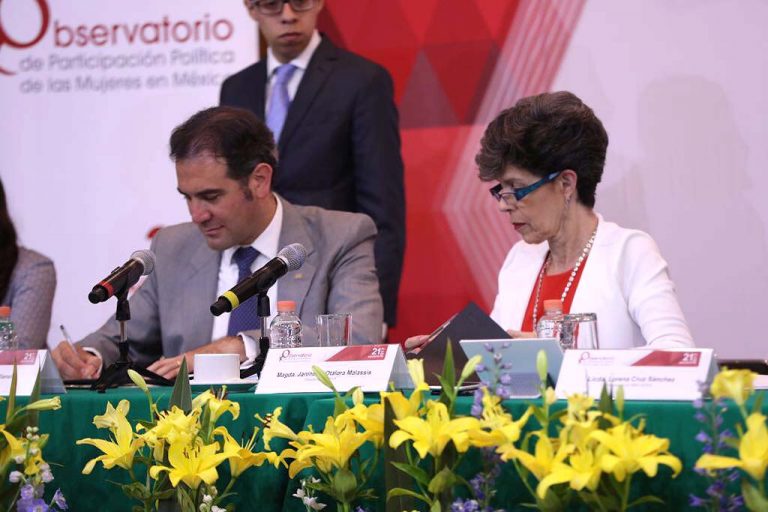 Entrega recepción por parte del  Tribunal Electoral del Poder Judicial de la Federación al Instituto Nacional Electoral, de la Presidencia del Observatorio de Participación Política de las Mujeres en México (OPPMM).