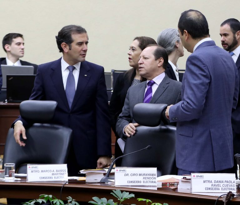 Lorenzo Córdova Vianello Consejero Presidente del INE, Marco Antonio Baños Martínez  y Ciro Murayama Rendón Consejeros Electorales.