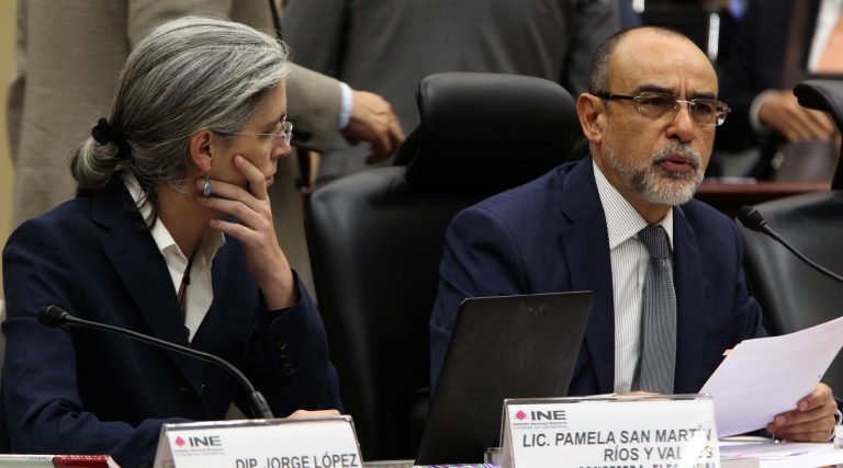 Pamela San Martín Ríos y Valles y Jaime Rivera Velázquez, Consejera y Consejero Electorales.