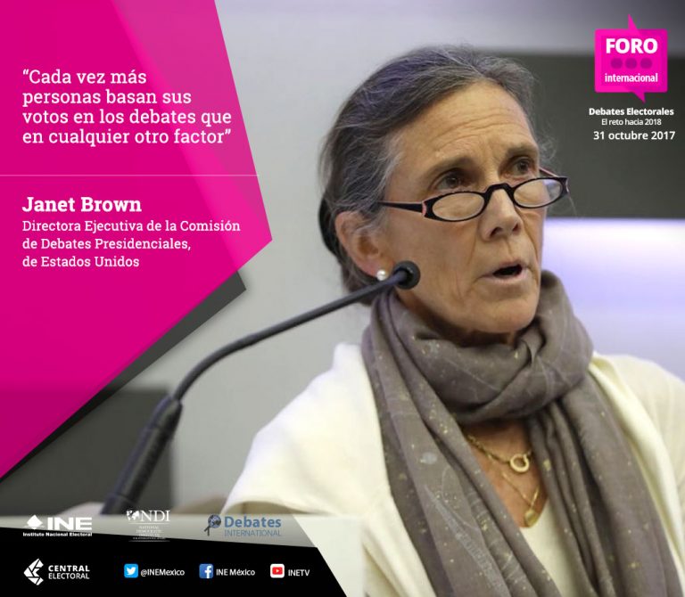 Janet Brown, Directora Ejecutiva de la Comisión de Debates Presidenciales, de Estados Unidos
