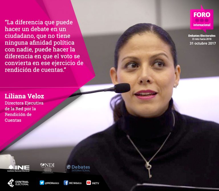 Liliana Veloz, Directora Ejecutiva de la Red por la Rendición de Cuentas
