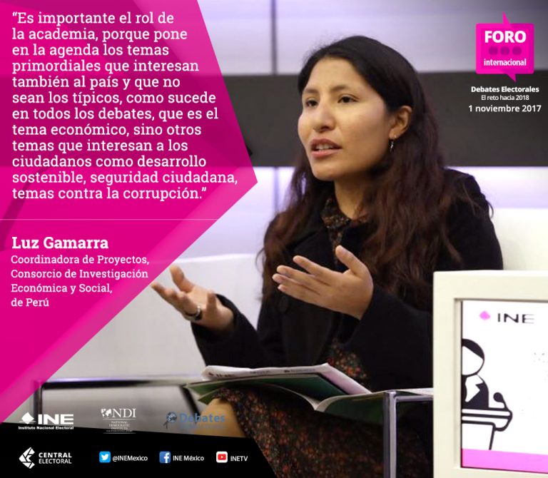 Luz Gamrra, coordinadora de Proyectos, Consorcio de Investigación Económica y Social de Perú