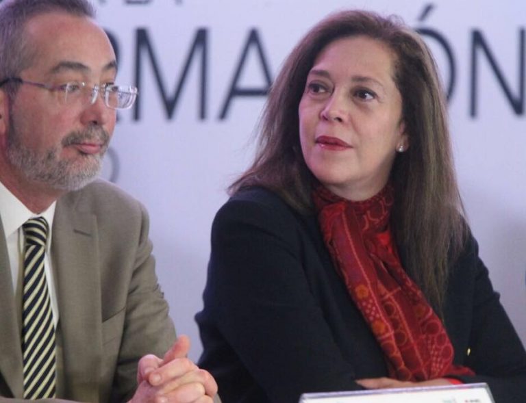 Oscar Mauricio Guerra Ford, Comisionado del INAI y Adriana Favela Herrera, Consejera Electoral del INE.
