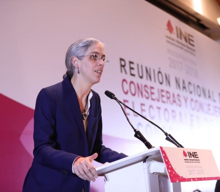 Pamela San Martín Ríos y Valles, Consejera Electoral en la Reunión Nacional de Consejeras y Consejeros Electorales de los Consejos Locales.