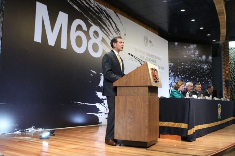 Lorenzo Córdova Vianello, Consejero Presidente del INE en el  Programa Conmemorativo por los 50 años del Movimiento Estudiantil de 1968.