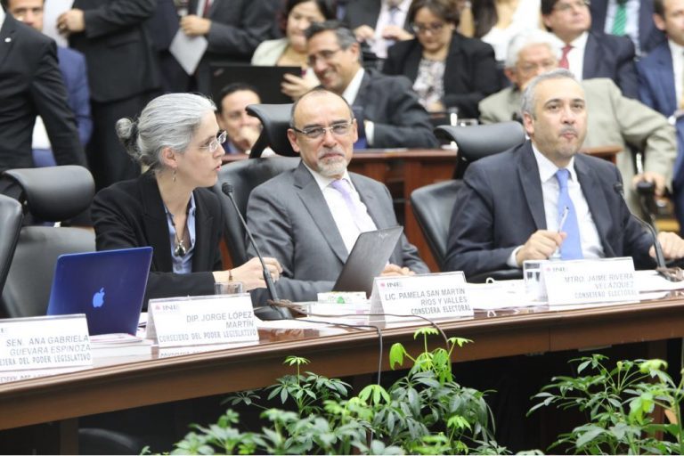 Pamela San Martín Ríos y Valles, Jaime Rivera Velázquez y Benito Nacif Hernández, Consejera y Consejeros Electorales.
