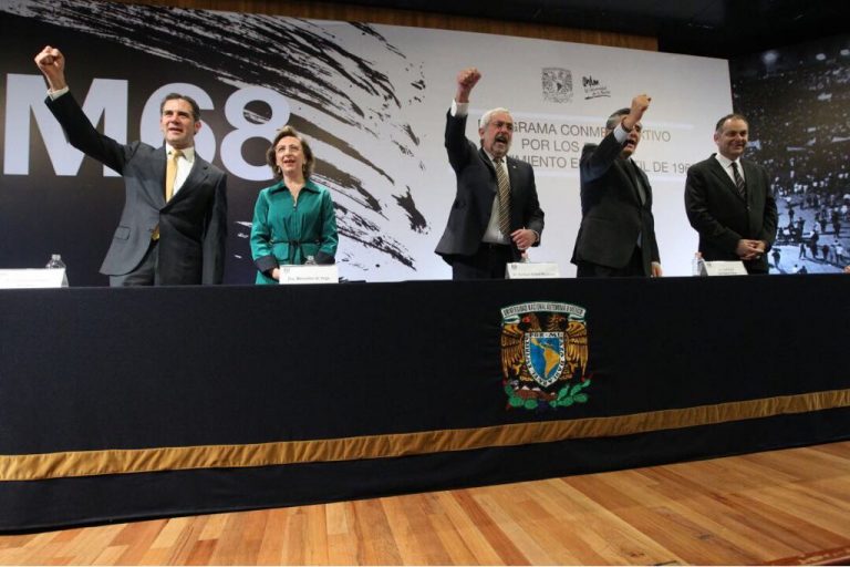 Lorenzo Córdova Vianello, Consejero Presidente del INE en el  Programa Conmemorativo por los 50 años del Movimiento Estudiantil de 1968.