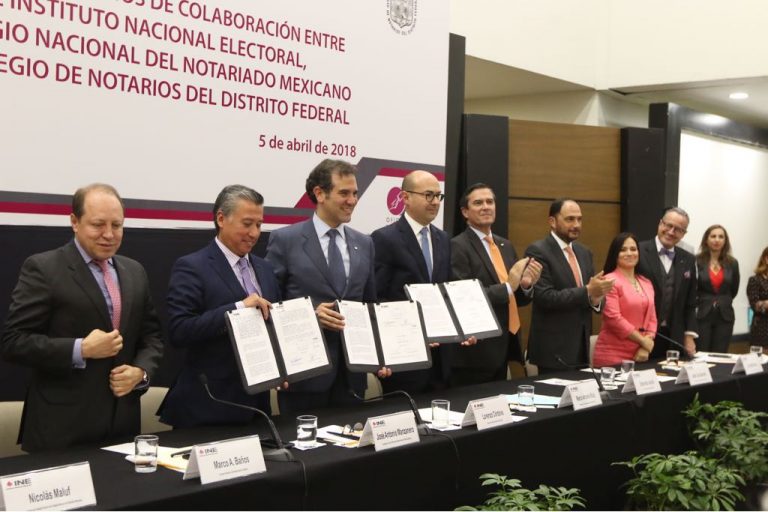Firma de Convenios con el Colegio Nacional del Notariado Mexicano y el colegio de Notarios del D.F.