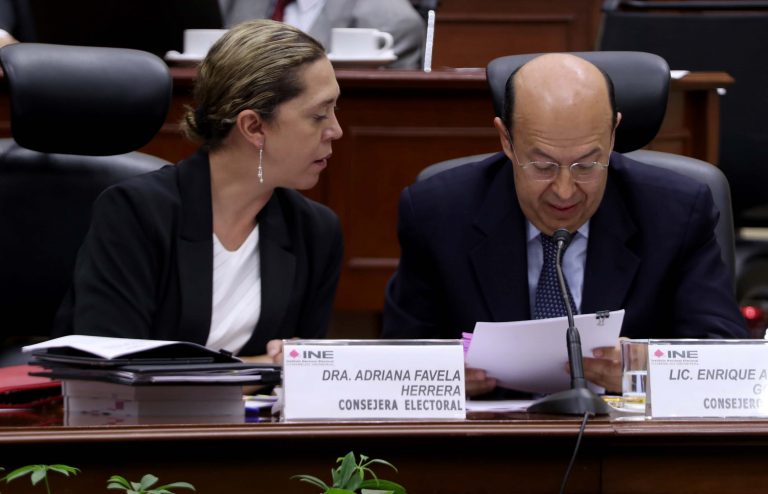 Consejera Electoral Adriana Favela y Consejero Electoral Enrique Andrade