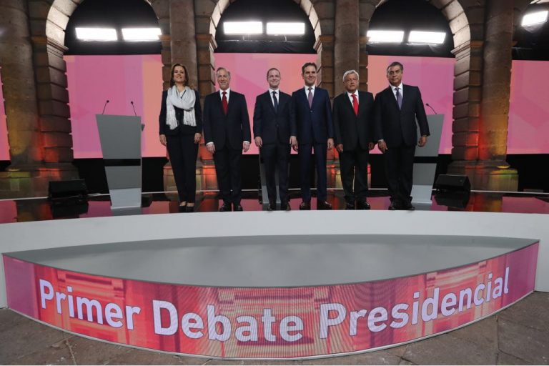 Primer Debate Presidencial, celebrado el día 22 de abril en el Palacio de Minería.