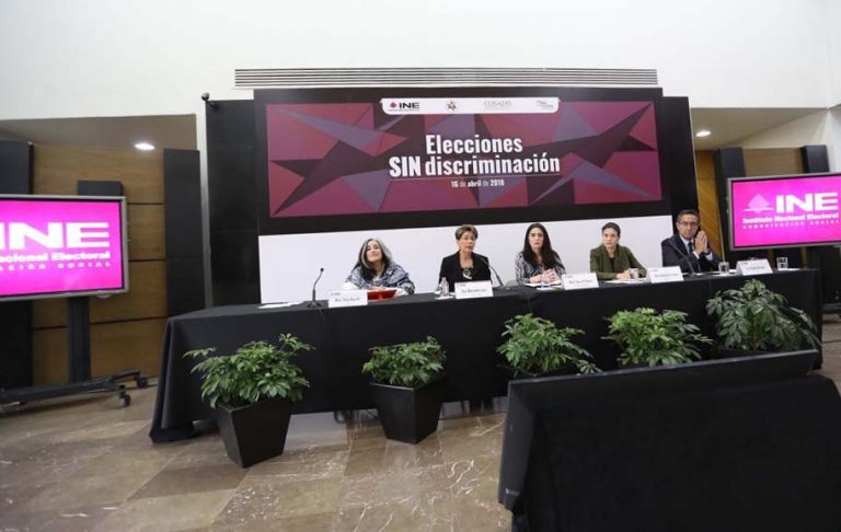 Conferencia de prensa para presentar las cápsulas informativas "Elecciones sin discriminación".