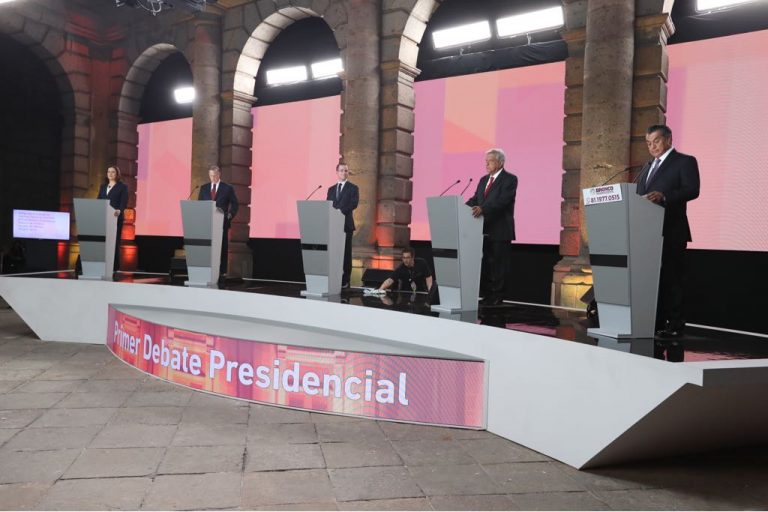 Primer Debate Presidencial, celebrado el día 22 de abril en el Palacio de Minería.