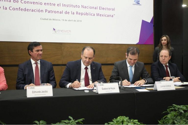 Firma de Convenio de colaboración INE-COPARMEX.