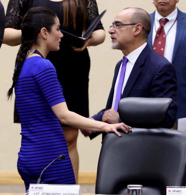 Consejera Electoral Dania ravel y Jaime Rivera.