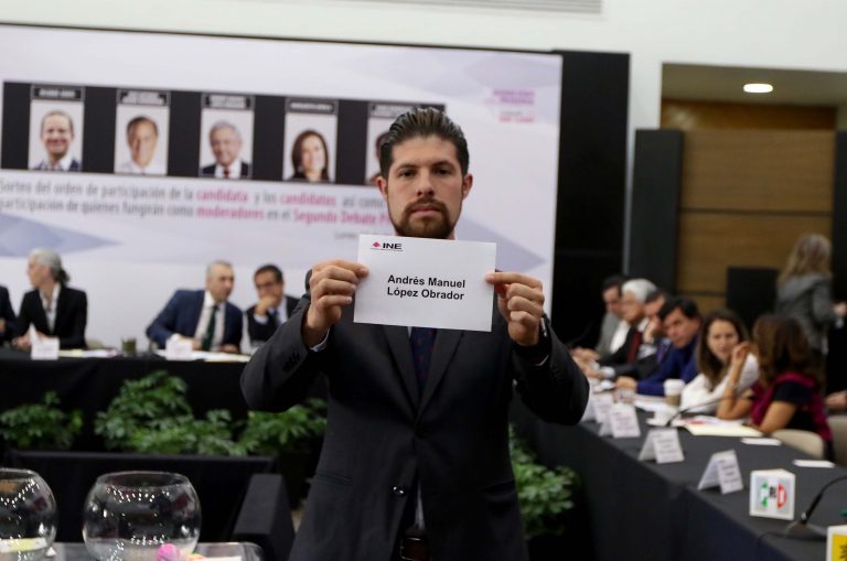 Sorteo del orden de participación de la Candidata y los Candidatos, así como el orden de participación de quienes fungirán como moderadores en el Segundo Debate Presidencial.