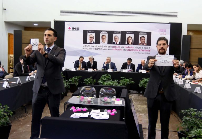 Sorteo del orden de participación de la Candidata y los Candidatos, así como el orden de participación de quienes fungirán como moderadores en el Segundo Debate Presidencial.
