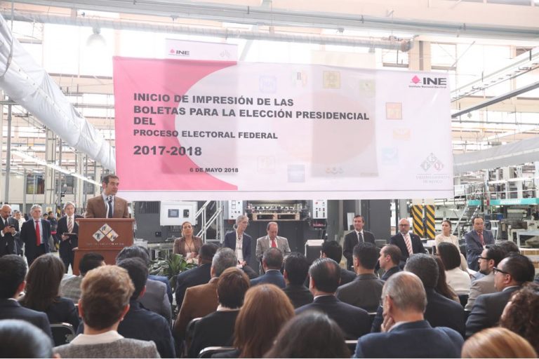 Inicio de Producción de boletas para la elección presidencial del Proceso Electoral 2017-2018.
