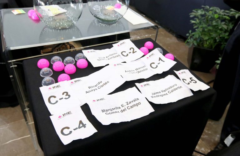 Sorteo del orden de participación de la Candidata y los Candidatos, así como el orden de participación de quienes fungirán como moderadores en el Segundo Debate Presidencial.