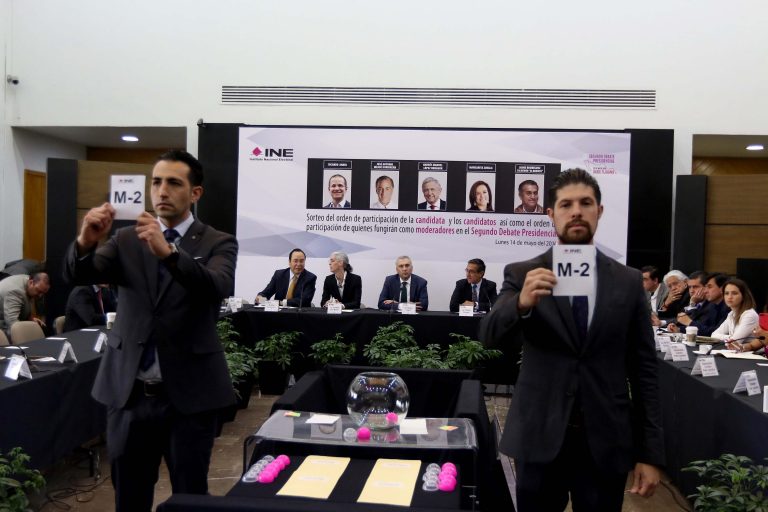 Sorteo del orden de participación de la Candidata y los Candidatos, así como el orden de participación de quienes fungirán como moderadores en el Segundo Debate Presidencial.