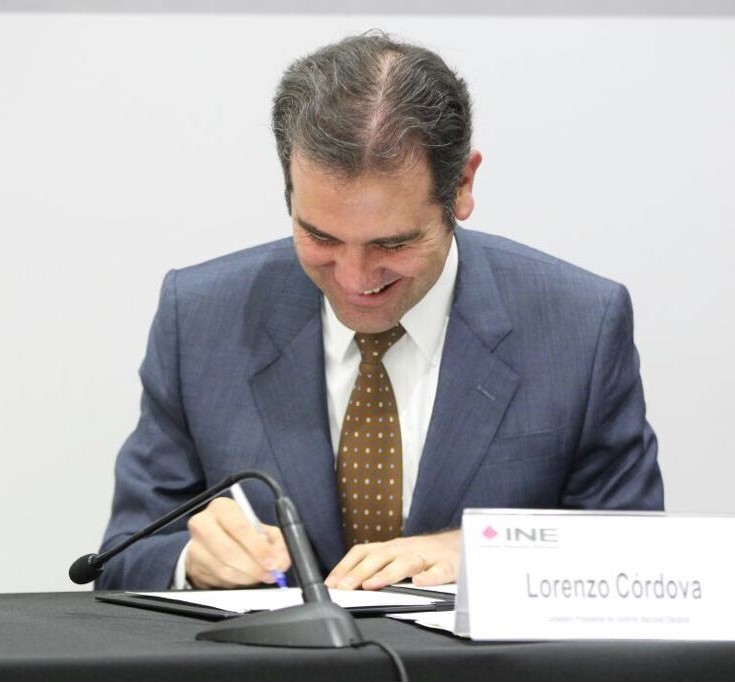Lorenzo Córdova Vianello, Consejero Presidente del INE.