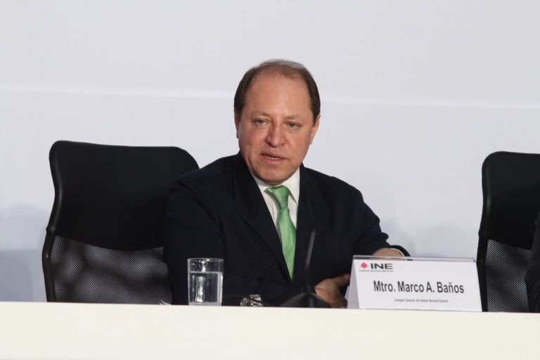 Marco Antonio Baños Martínez, Consejero Electoral y Presidente de la Comisión de Capacitación y Organización Electoral.