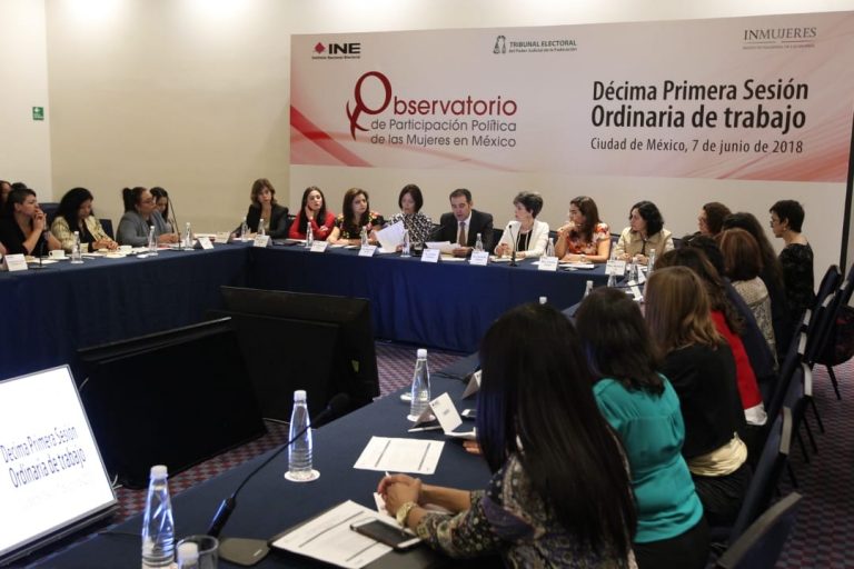 Décima Primera Sesión Ordinaria de trabajo  del Observatorio de Participación Política de las mujeres en México.