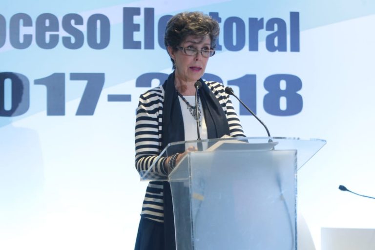 Janine Otálora Malssasi, Magistrada Presidenta del TEPJF en el  Foro Informativo Proceso Electoral 2017-2018.