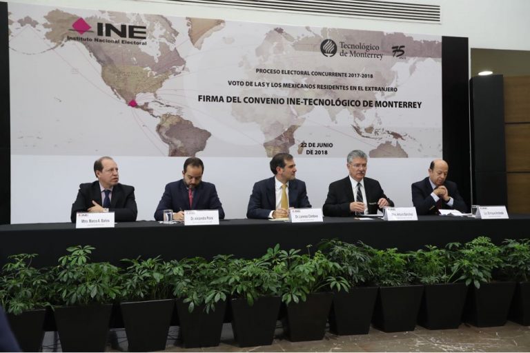 Firma del Convenio INE- Tecnológico de Monterrey