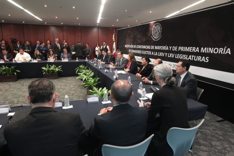 Recepción de documentación electoral en el marco de la LXIV Legislatura.