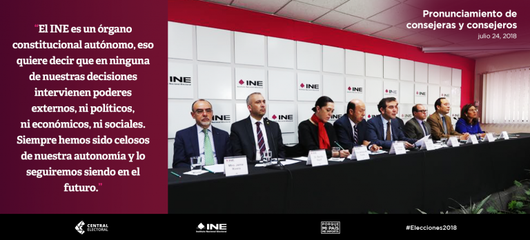 Pronunciamiento de consejeras y consejeros