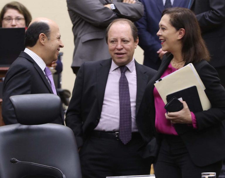 Enrique Andrade González, Marco Antonio Baños Martínez y Adriana Favela Herrera Consejera y Consejeros Electorales.