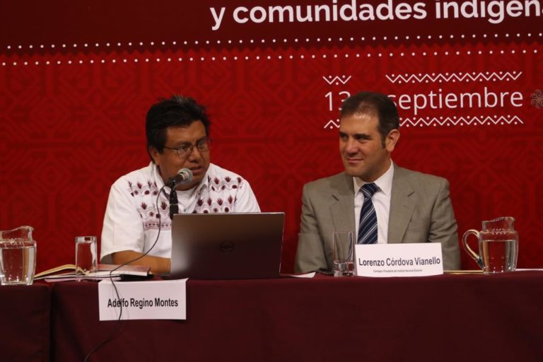 Adelfo Regino Montes, Instituto Nacional de Lenguas Indígenas y Lorenzo Córdova Vianello, Consejero Presidente del INE