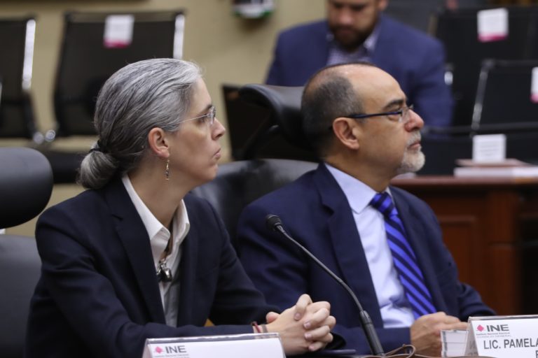 Pamela San Martín Ríos y Valles y Jaime Rivera Velázquez, Consejera y Consejero Electorales.