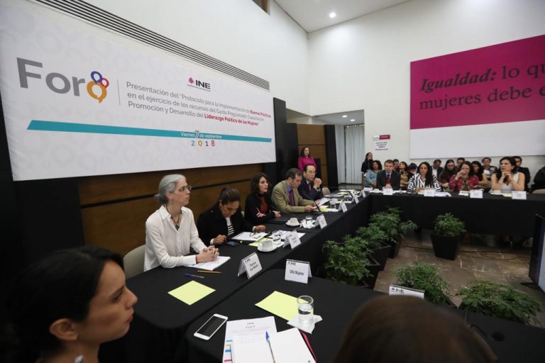 Foro: “Presentación “Protocolo para la Implementación de Buenas Prácticas en el ejercicio de los recursos del Gasto Programado: Capacitación, Promoción y Desarrollo del Liderazgo Político de las Mujeres”.