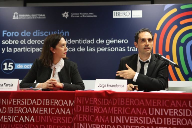 Adriana Favela Herrera Consejera Electoral del INE y Jorge Errandonea Abogado de la Corte Interamericana de Derechos Humanos.
