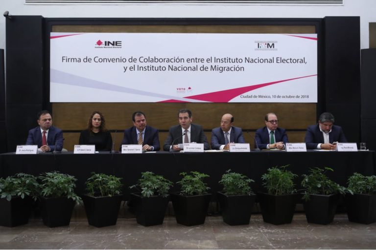 Firma de Convenio de Colaboración entre el Instituto Nacional Electoral y el Instituto Nacional Electoral.