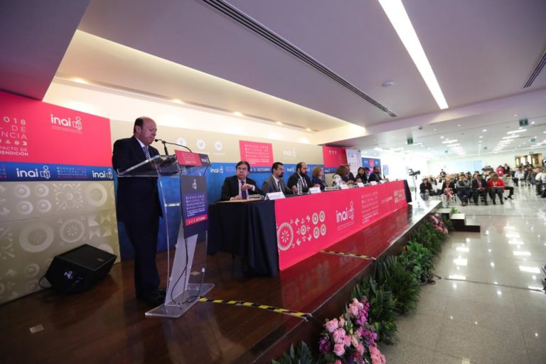 Enrique Andrade González, Consejero Electoral del INE en la Entrega de Premio a la innovación en transparencia 2018.