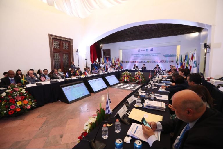 Clausura de la XVI Conferencia de la Unión Interamericana de Organismos Electorales (UNIORE).