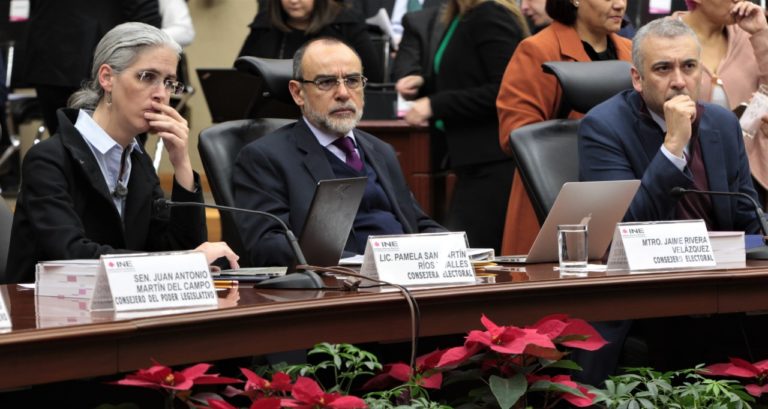Pamela San Martín Ríos y Valles, Jaime Rivera Velázquez y Benito Nacif Hernández Consejea y Consejeros Electorales.