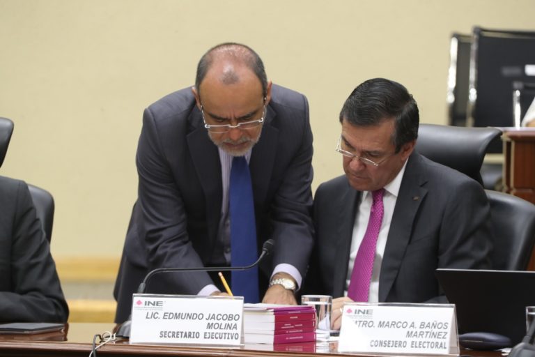 Jaime Rivera Velázquez, Consejero Electoral  y Edmundo Jacobo Molina Secretario Ejecutivo