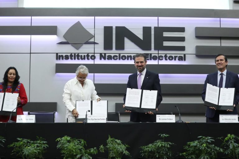 Firma de convenio INE y la Secretarías de la Función Pública y del Bienestar para evitar el uso de programas sociales con fines político-electorales.