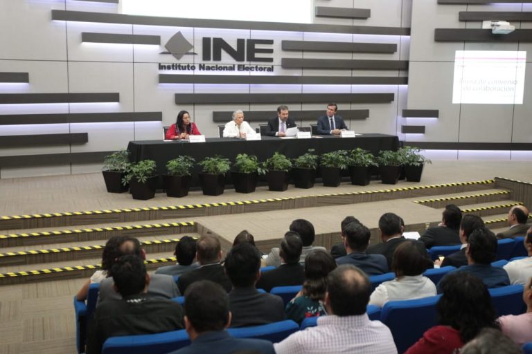 Firma de convenio INE y la Secretarías de la Función Pública y del Bienestar para evitar el uso de programas sociales con fines político-electorales.