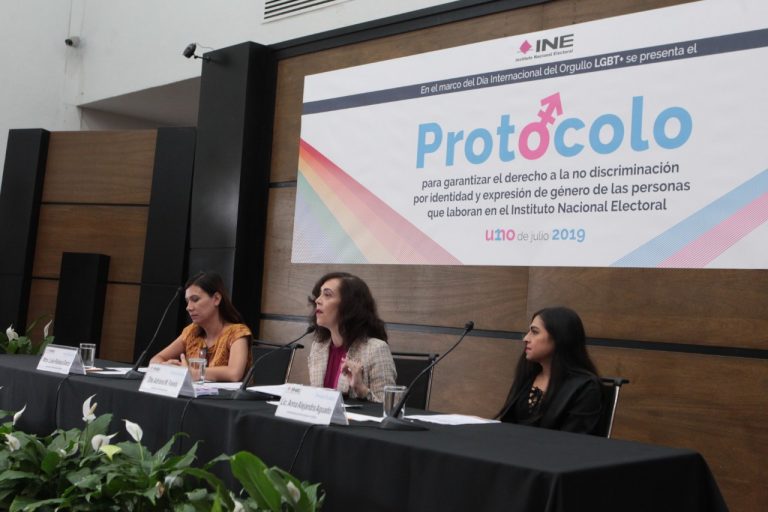 Panel 1. Incidencia del Protocolo para garantizar el derecho a la no discriminación por identidad y expresión de género de las personas que laboran en el Instituto Nacional Electoral.