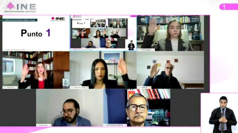 Sesión Extraordinaria del Consejo General,  transmitida por la plataforma virtual.